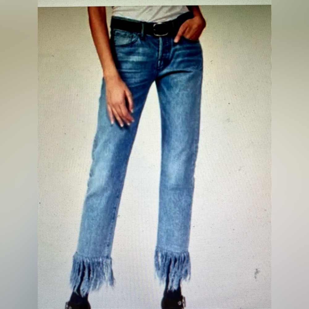 3X1 Stella Fringe Button Fly Denim/ Anthropologie